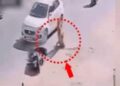 कार चालक ने साइकिल सवार को रौंदा, वीडियो वायरल