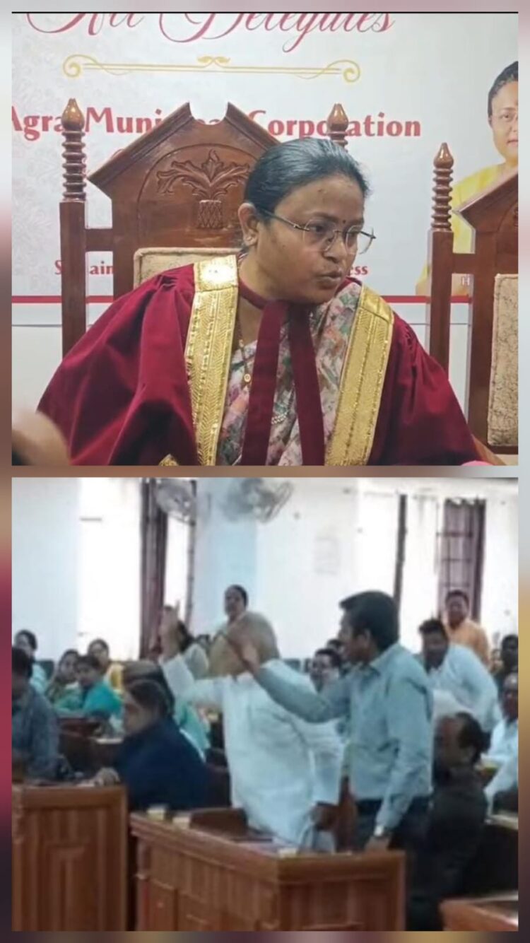 नगर निगम में बिना अधिकारियों के हुआ सदन, पार्षदों का हंगामा, नगरायुक्त के खिलाफ निंदा प्रस्ताव पास