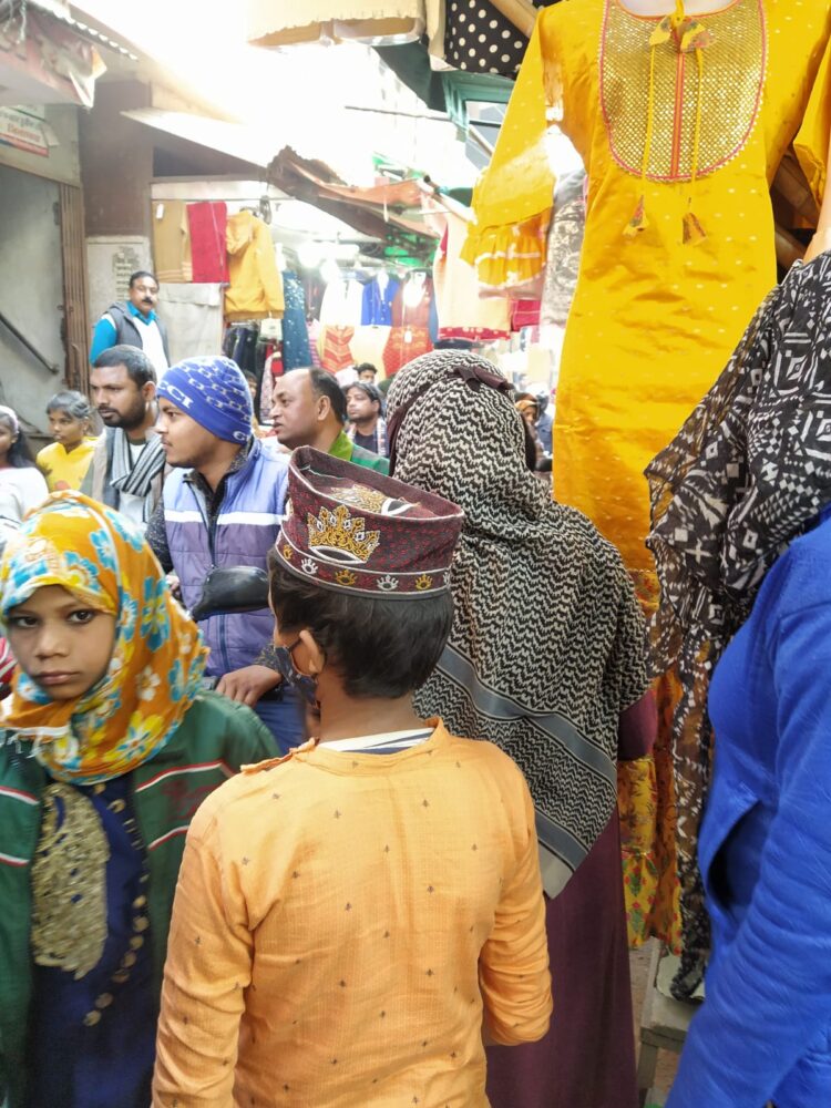 लापरवाह मतदाता और कोरोनावायरस से रक्षा करते रक्षा मंत्री राजनाथ सिंह और उनके रक्षक