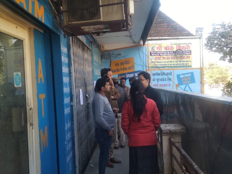 सिकंदरा में केनरा बैंक के एटीएम से कैश लूटने की कोशिश