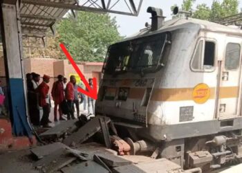 सहारनपुर: रेल इंजन टकराया प्लेटफ़ार्म से