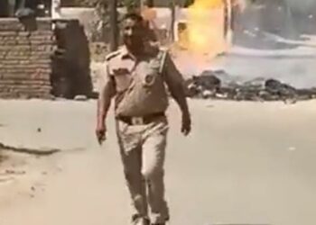 जगदीशपुरा में गैस लाइन में आग लगने से मची अफरा-तफरी