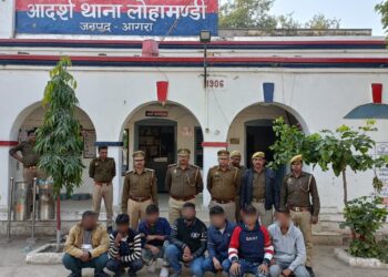 लोहामंडी पुलिस ने पकड़े गैंगस्टर एक्ट में वांछित सात आरोपी