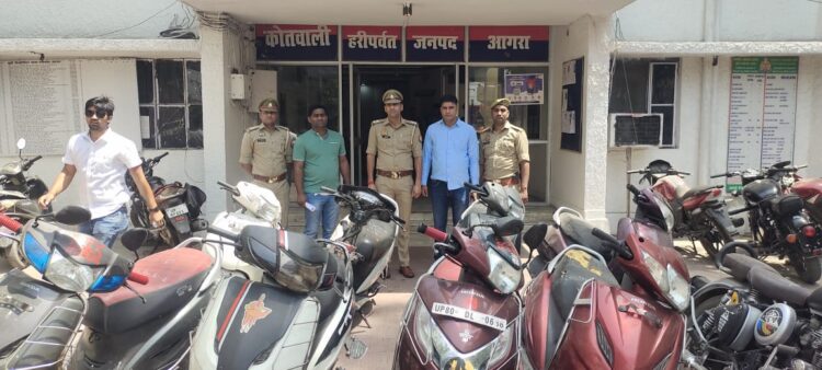 हरीपर्वत पुलिस ने चार शातिर वाहन चोर पकड़े