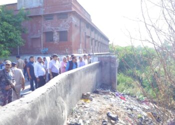 केन्द्रीय स्वास्थ्य राज्यमंत्री ने महाप्रबंधक रेलवे के साथ किया हरीपर्वत आरओबी का निरीक्षण