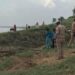 पिनाहट में चंबल किनारे खेत में मनुष्य का कंकाल नोच रहे थे कुत्ते