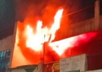 ऑटो पार्ट्स की दुकान में लगी भीषण आग