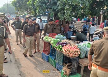 दयालबाग चौकी के आगे से हटा पुलिस का अतिक्रमण