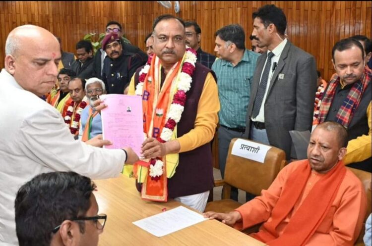 नवीन जैन ने किया राज्यसभा के लिए नामांकन