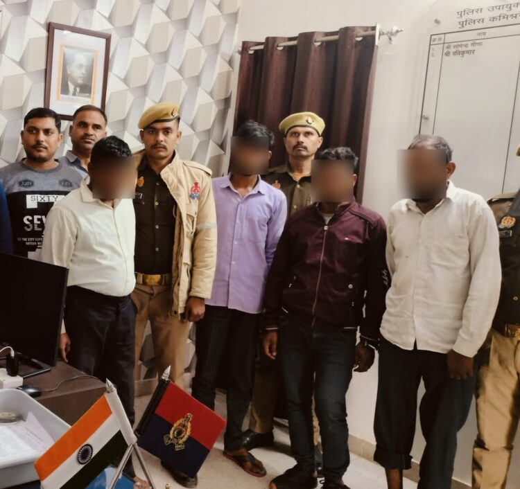 बमरौली कटारा पुलिस ने पकड़े बावरिया गिरोह के चार सदस्य