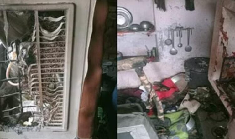 इन्वर्टर की बैटरी में ब्लास्ट होने से लगी आग, पत्नी की मौत पति घायल
