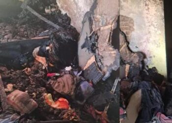 शार्ट सर्किट से लगी भीषण आग में जिंदा जल गया व्यक्ति