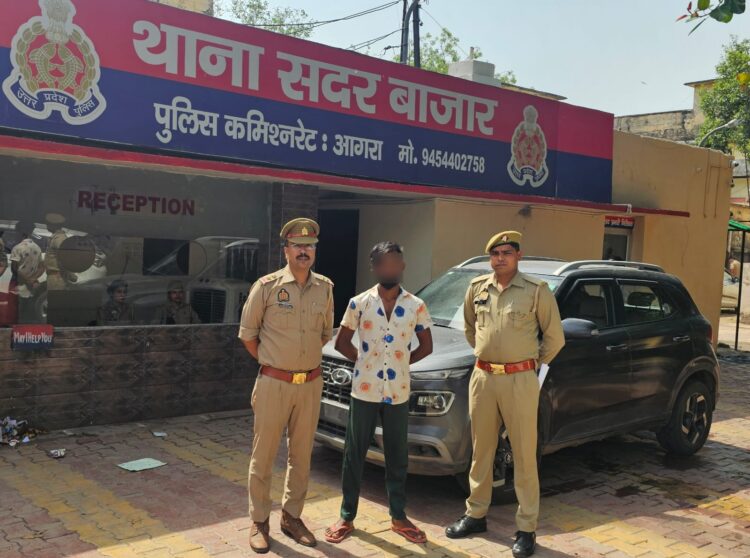 एक साल पहले चोरी हुई नई कार को सदर पुलिस ने किया बरामद