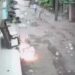 सेक्टर चार में गुरुवार को अचानक जमीन में धमाका हुआ था, शनिवार को सीसीटीवी फुटेज सामने आने के बाद बजह आई सामने