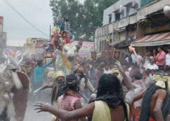 उत्तर भारत की सबसे बड़ी राम बारात बैंड बाजों के साथ निकली