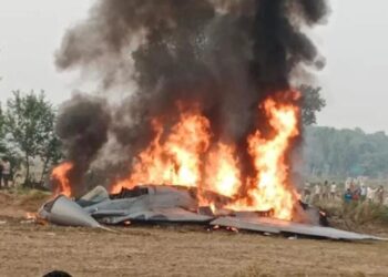 वायु सेना का मिग-29 विमान कागारौल में खेतों में हुआ क्रैश