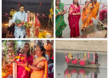 आस्था के महापर्व छठ पूजा पर आगरा में दिखी घाटों पर रौनक… व्रतियों ने डूबते सूर्य को दिया अर्घ्य