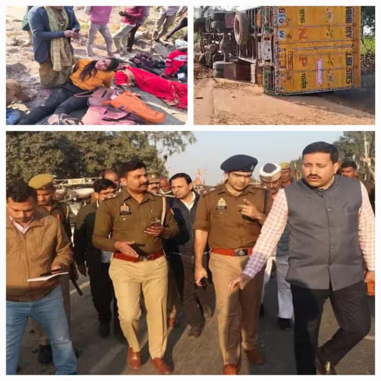 हाथरस: सड़क हादसे में सात लोगों की मौत, कई घायल