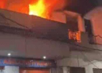 हरीपर्वत में किताब के गोदाम में लगी भीषण आग