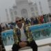 क्रिकेटर शिखर धवन ने किया ताजमहल का दीदार