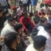 आगरा विकास प्राधिकरण कार्यालय पर भाजयुमो कार्यकर्ताओं ने की तालाबंदी