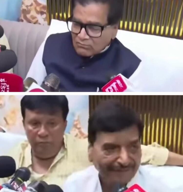 सांसद सुमन के आवास पर पहुंचे प्रोफेसर रामगोपाल यादव और शिवपाल यादव