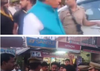 खेरागढ़ में सांसद रामजीलाल सुमन का घेराव कर करणी सेना के पदाधिकारियों ने लगाए मुर्दाबाद के नारे