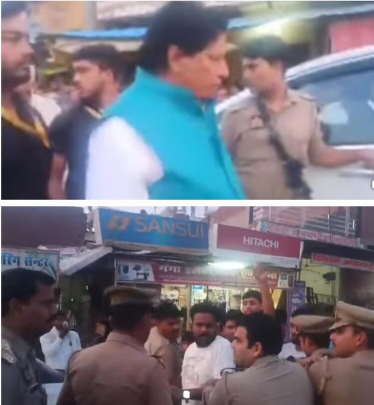 खेरागढ़ में सांसद रामजीलाल सुमन का घेराव कर करणी सेना के पदाधिकारियों ने लगाए मुर्दाबाद के नारे