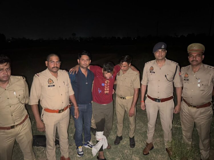 25 मुकदमे दर्ज वाले अपराधी से हुई पुलिस की मुठभेड़, पुलिस की गोली लगने से हुआ घायल