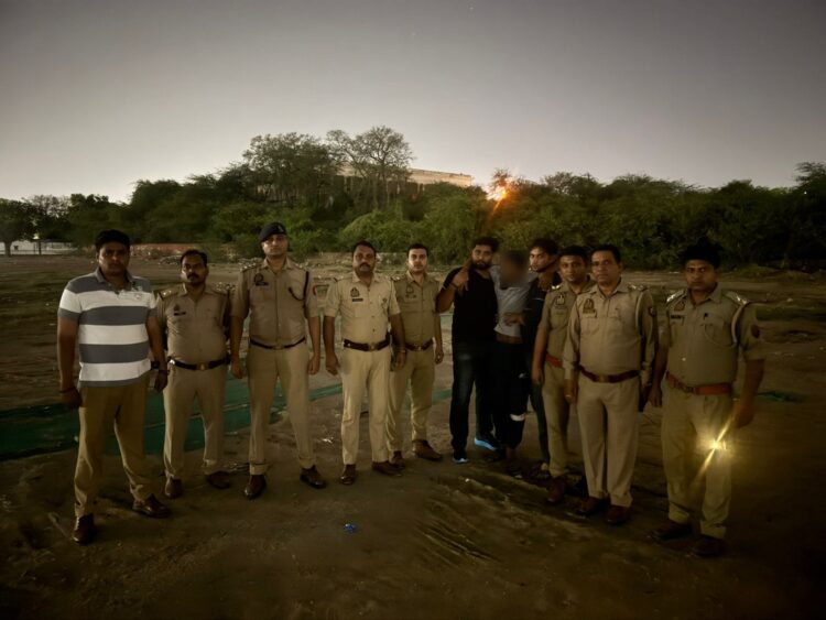 लोहामंडी थाना पुलिस की मोबाइल लुटेरे से हुई मुठभेड़