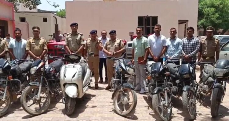 शमसाबाद पुलिस ने अंतर्राज्यीय वाहन चोर गिरोह का किया पर्दाफाश