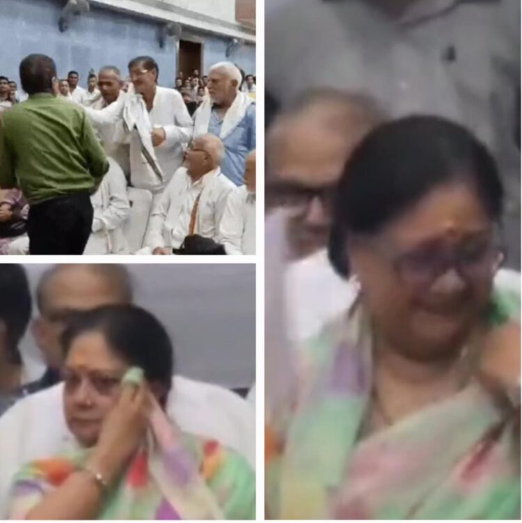 आरबीएस ऑडिटोरियम में वसुंधरा राजे से धक्का मुक्की, लोकतंत्र रक्षा सेनानियों को कुर्सी नहीं मिलने पर भी हंगामा