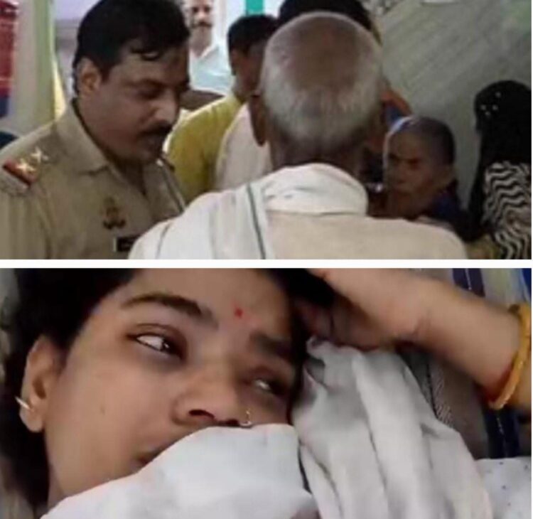 कब्जा कराने पहुंची ट्रान्स यमुना पुलिस ने मचाया तांडव, दबिश के दौरान महिला छत से गिरी, हंगामा