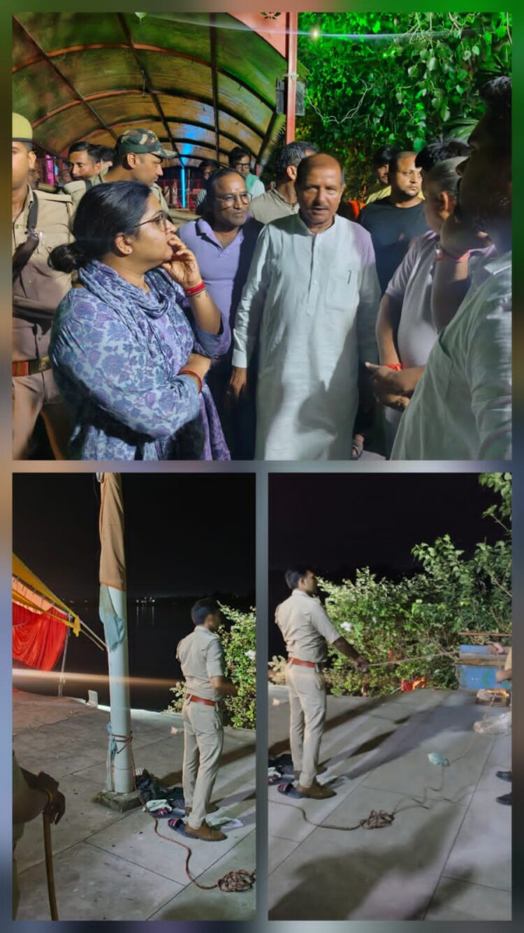 बल्केश्वर में बड़ा हादसा, महालक्ष्मी मंदिर की दीवार गिरी, कई लोग यमुना में गिरे