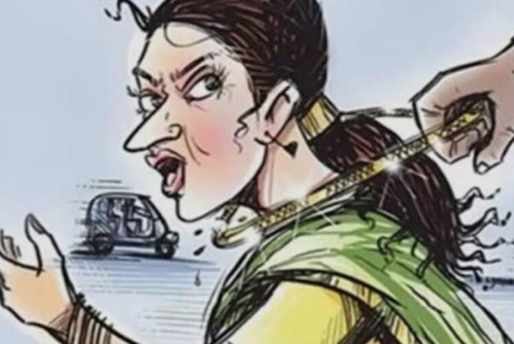 ऑटो सवार बदमाशों ने चाकू व पेचकस की नोक पर आभूषण और रुपए लूटे