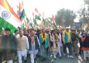 सरदार वल्लभ भाई पटेल की जयंती पर आयोजित यात्रा में उमड़ा जनसैलाब