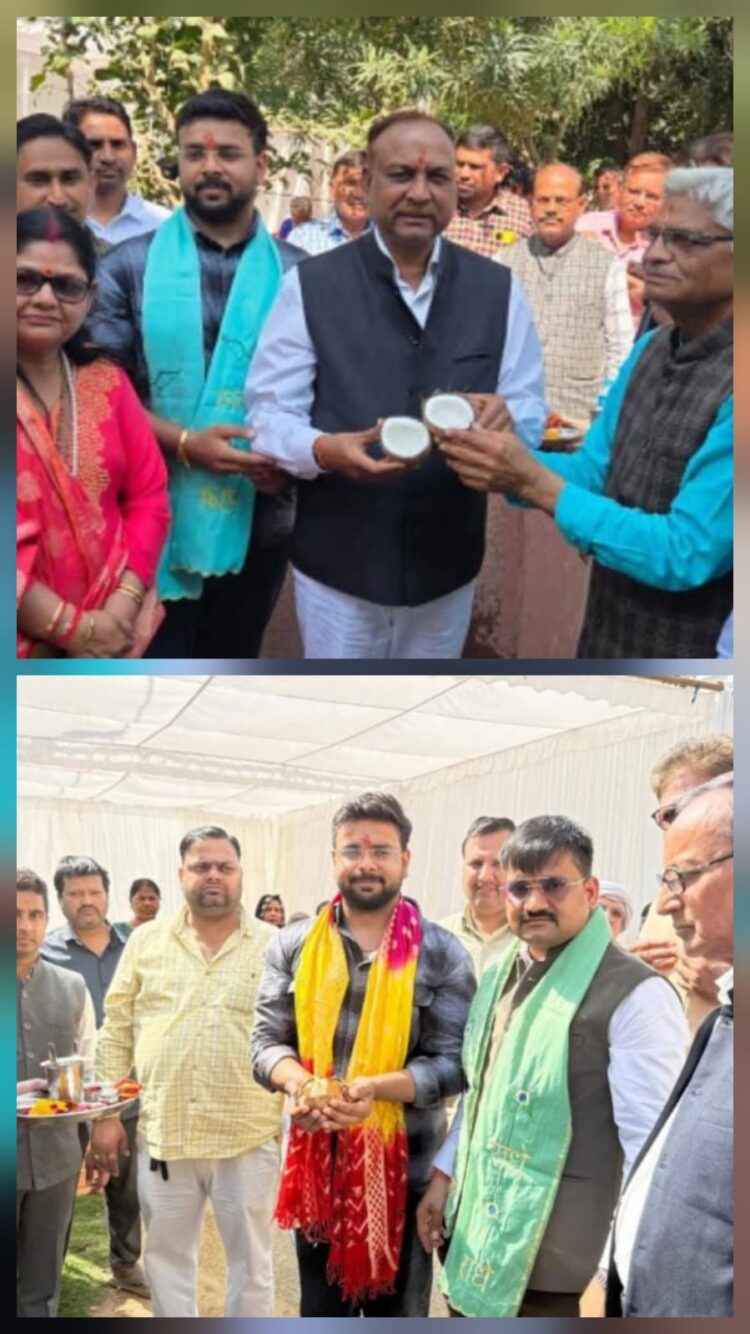 सांसद नवीन जैन ने अपनी सांसद निधि के 53 लाख रुपए की लागत से किया सड़कों का शिलान्यास