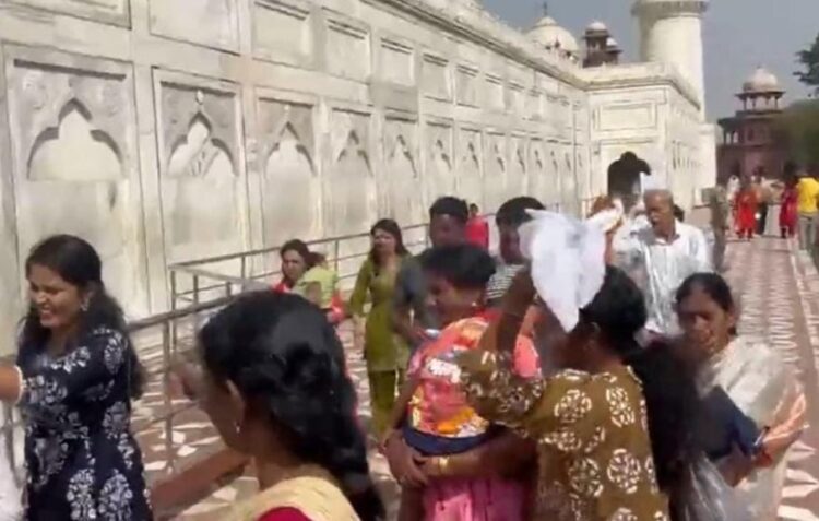 ताजमहल पर मधुमक्खियों ने पर्यटकों पर किया हमला