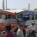 आगरा-दिल्ली हाईवे पर रोडवेज बस और पानी के टैंकर की भिड़ंत