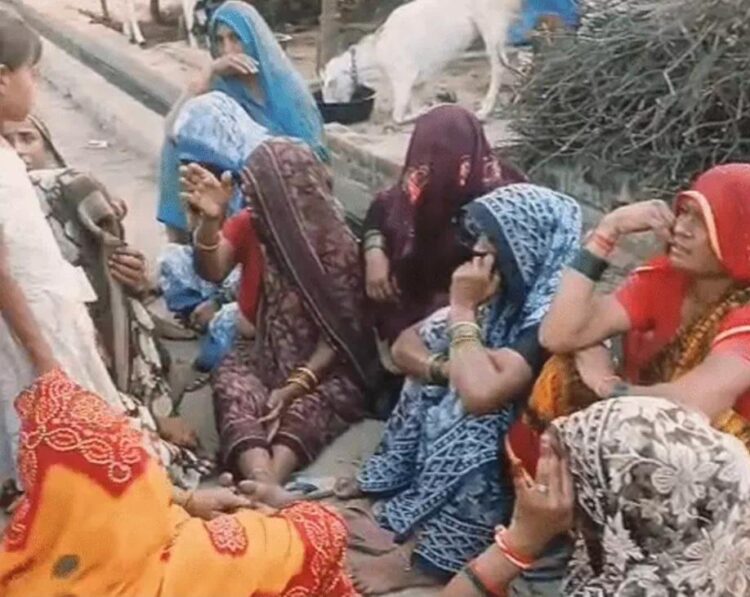 खेड़ा राठौर में पत्नी की रस्सी से गला घोंट कर पति फरार
